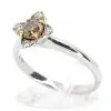 Diamond Halo Chocolate Ring White Gold