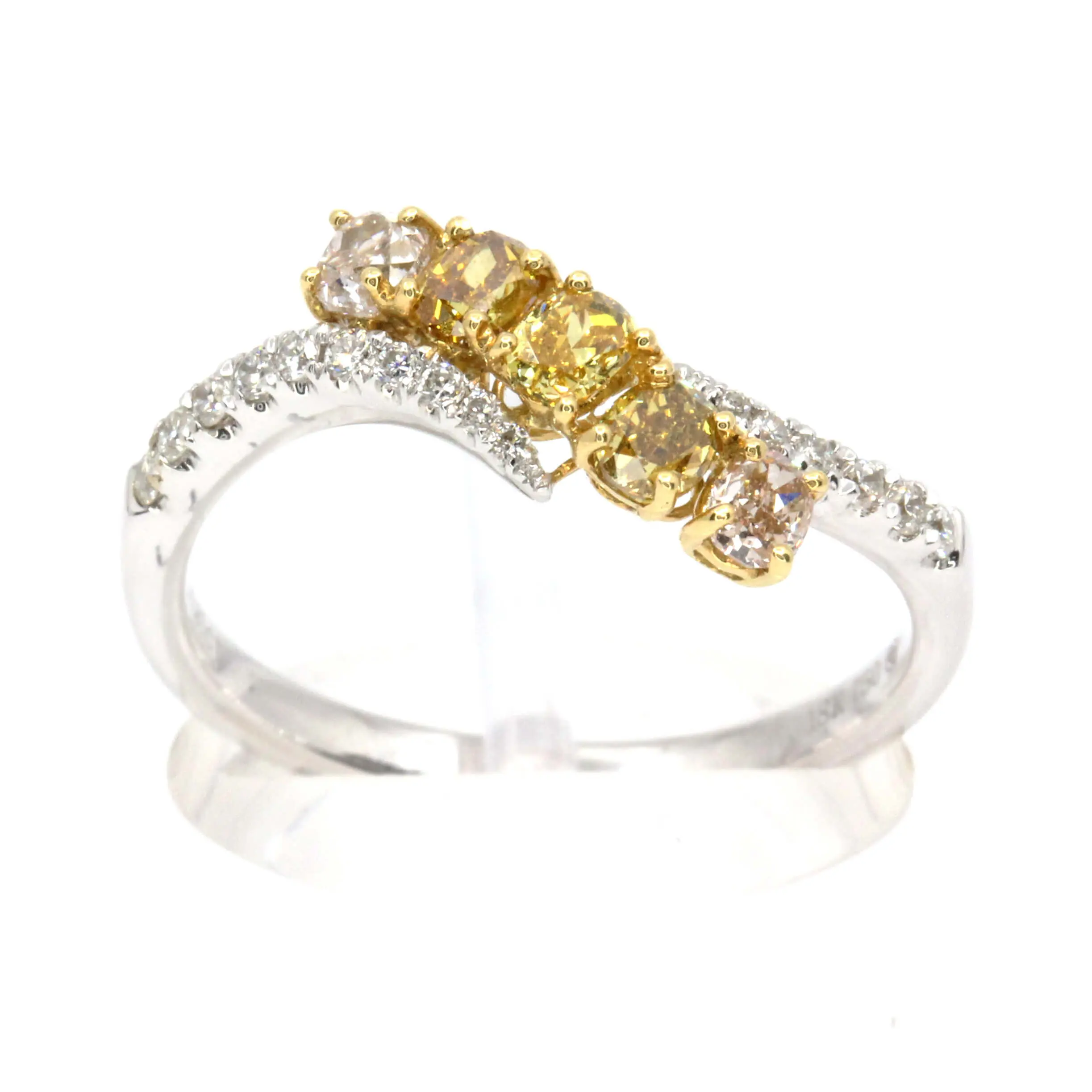 CDR14 Yellow/Pink Diamond Triliogy Ring