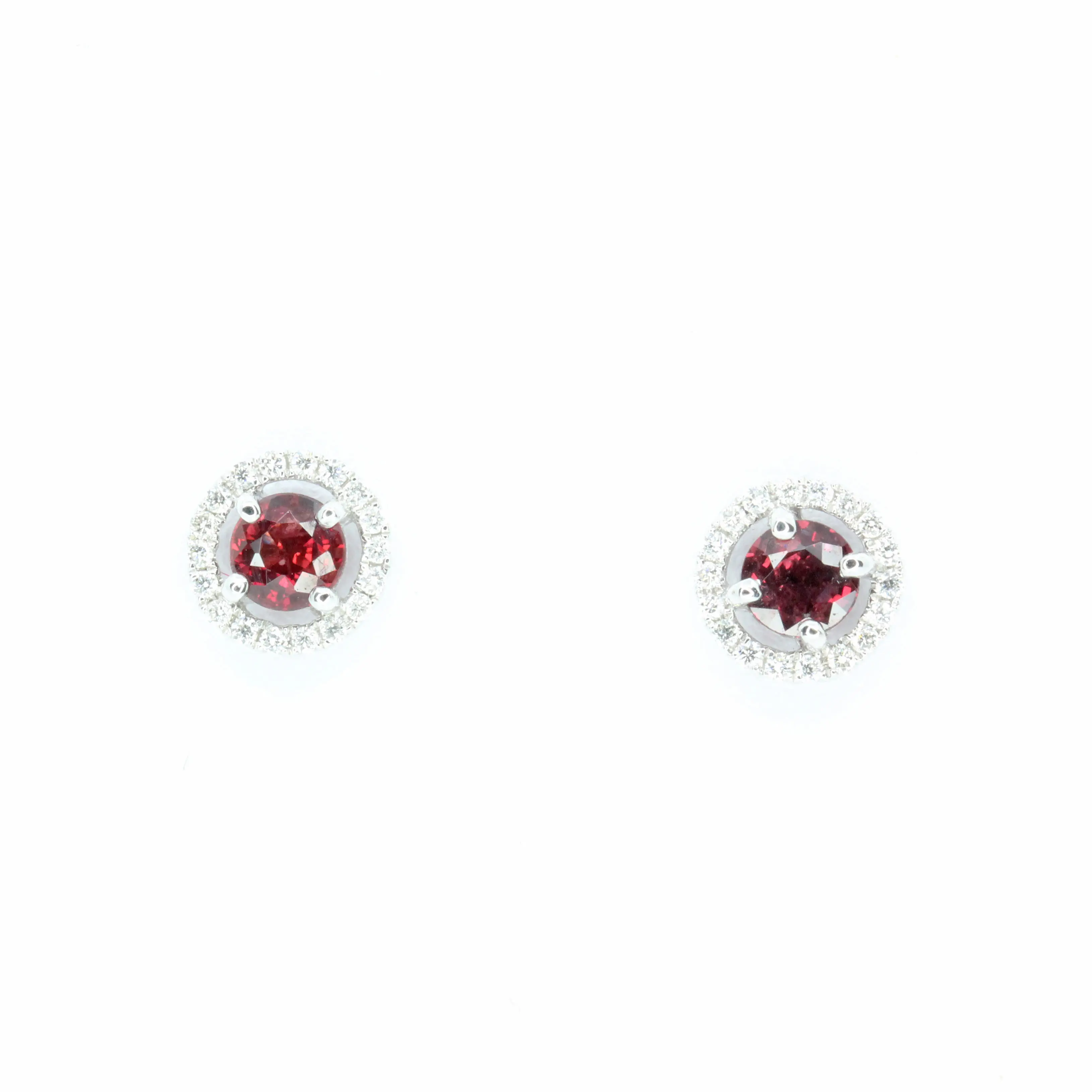 Round Cut Ruby with Diamond Accents