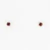 Round Cut Garnet Earrings set in 18ct Yellow Gold