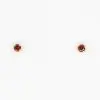 Round Cut Garnet Earrings set in 18ct Yellow Gold