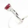 1.06ct Burmese Ruby Ring with Diamond Shoulder Accents