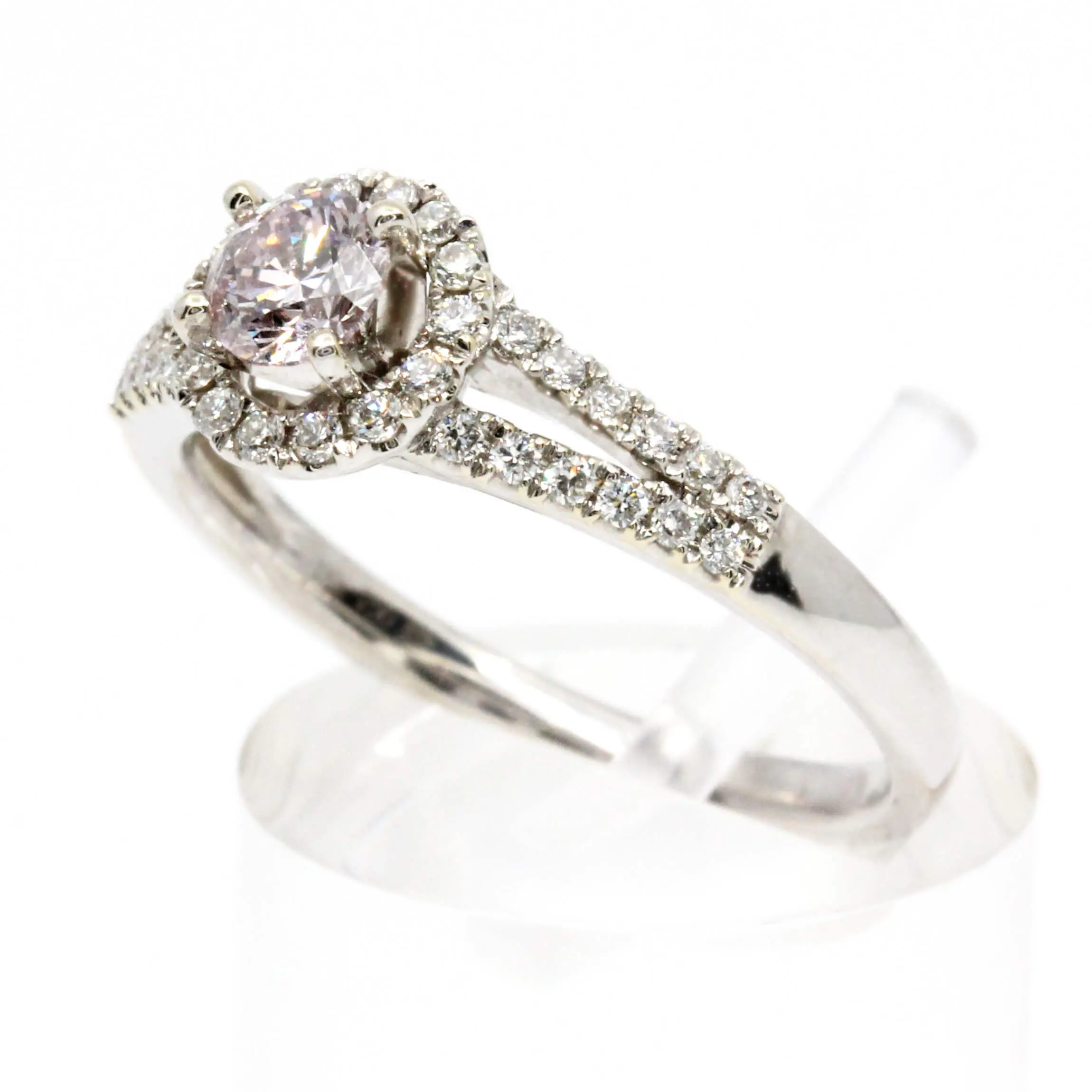 Round Brilliant Cut Pink Diamond Ring