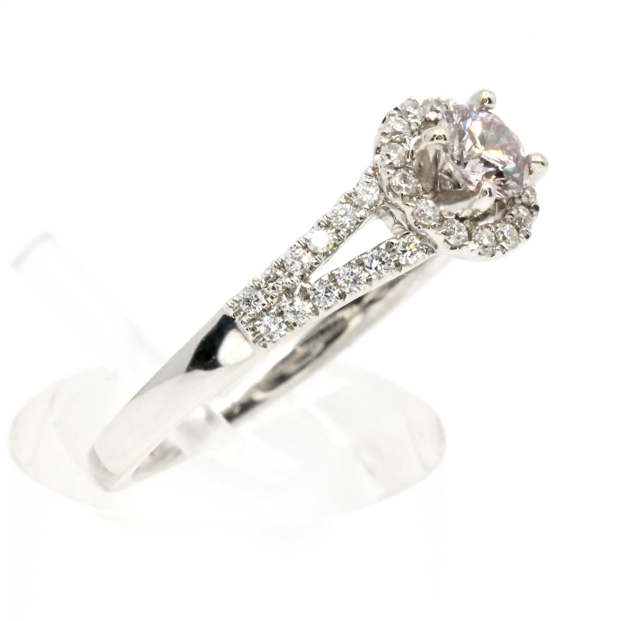 Round Brilliant Cut Pink Diamond Ring