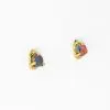 Crystal Opal Drop Stud Earrings in 14ct White Gold