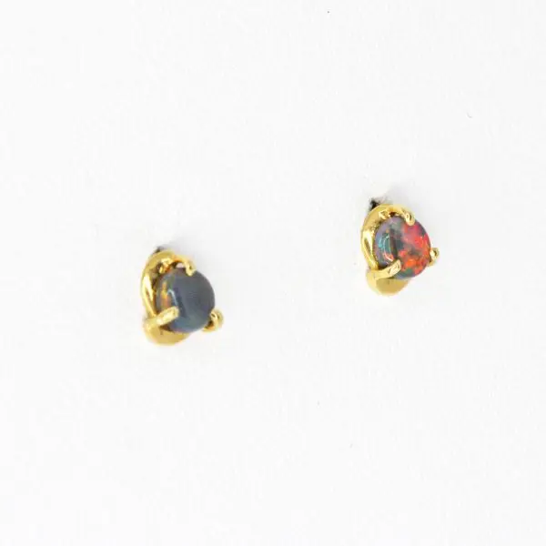 Crystal Opal Drop Stud Earrings in 14ct White Gold
