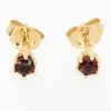 round cut garnet earrings