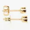 round cut garnet earrings