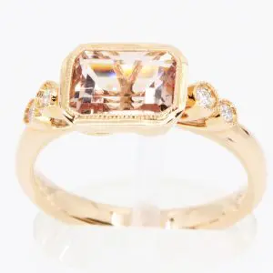 square morganite ring