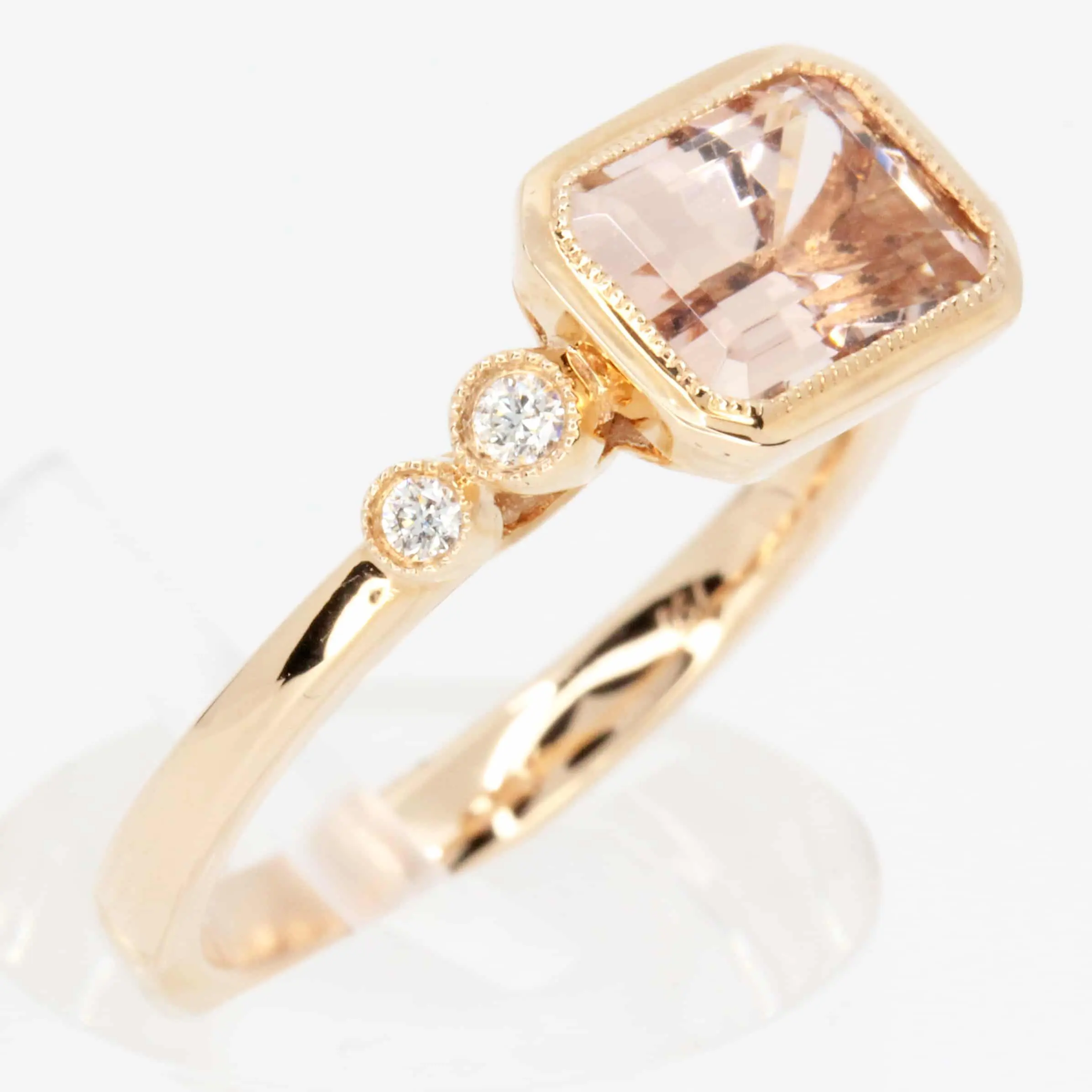 square morganite ring