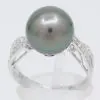tahitian black pearl with diamond should accent