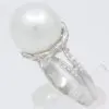 pearl ring with diamonds ring