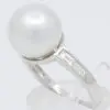 white south sea pearl diamond ring