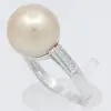 white south sea pearl diamond ring