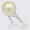 South Sea Pearl Ring with Accent Diamonds