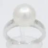 White Gold South Sea Autore Pearl Ring with Accent Diamonds