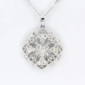 18ct White Gold Diamond Pendant