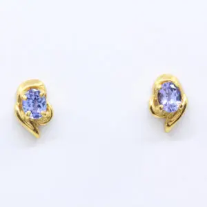 18ct Yellow Gold Tanzanite Earrings