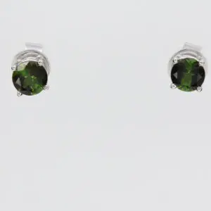 18ct White Gold Green Tourmaline Earrings