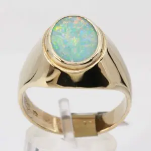 9ct Yellow Gold Queensland Boulder Opal Ring