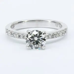18ct White Gold Certified Round Brilliant Cut Diamond Ring
