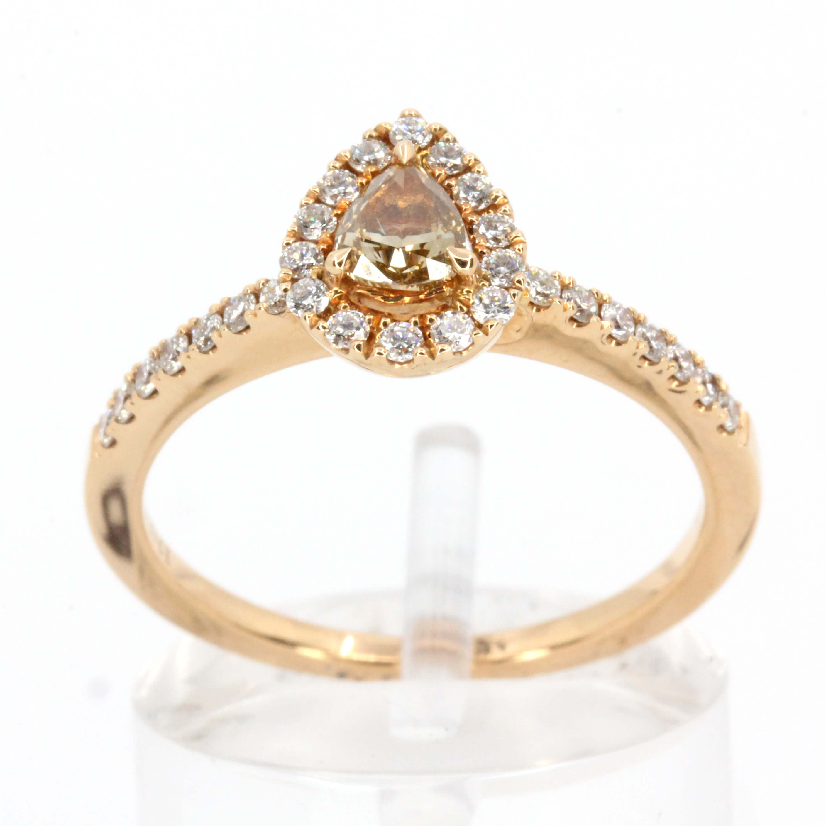 Chocolate Diamond Ring with Diamonds set in 18ct Rose Gold
