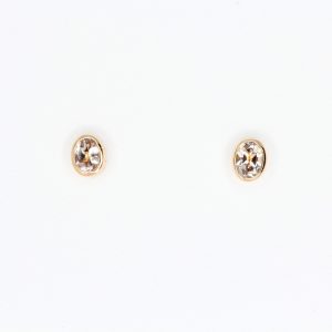 Oval Morganite Earrings set in 18ct Rose Gold