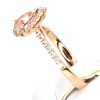 Pear Cut Morganite Ring with Accents of Diamonds Set in 18ct Rose Gold