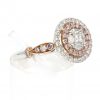 White & Pink Diamond Ring White/Rose Gold