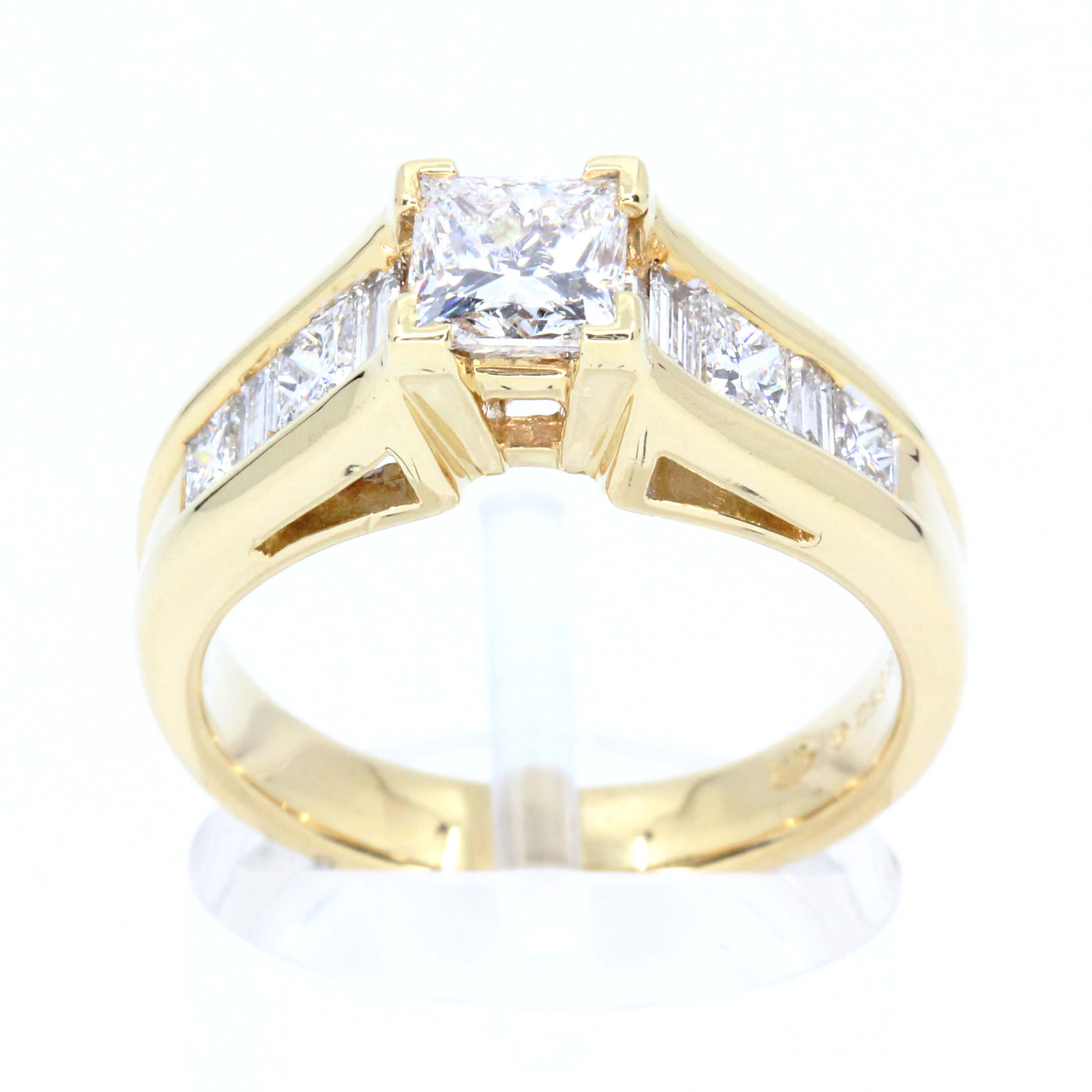 18ct Yellow Gold Princess Cut Diamond Ring | Allgem Jewellers