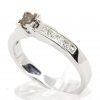 Champagne Diamond Ring with Diamonds set in 18ct White Gold