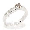Champagne Diamond Ring with Diamonds set in 18ct White Gold