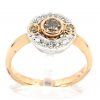 Champagne Diamond Ring with Diamonds set in 18ct Rose/White Gold