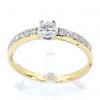 Diamond Ring with Shoulder Diamonds set in 18ct Yellow Gold