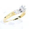 Diamond Ring with Tapered Accents set in 18ct Yellow Gold