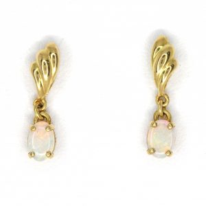 Opal Drop Stud Earrings