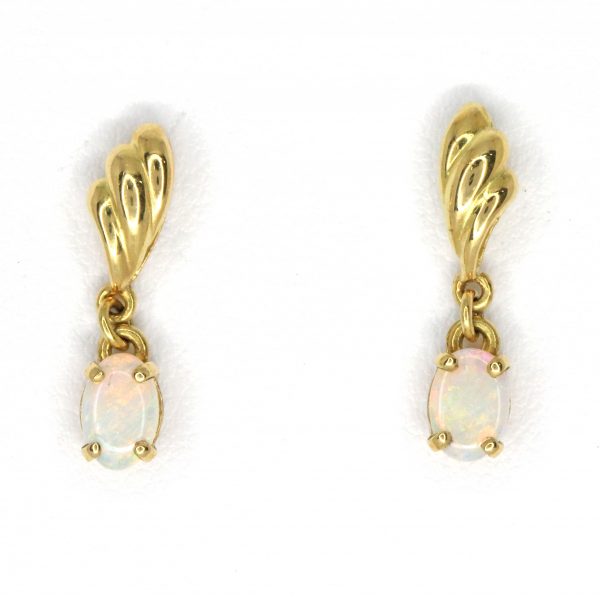 Opal Drop Stud Earrings