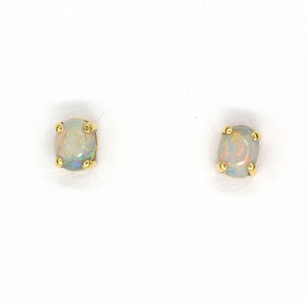 crystal opal earrings gold