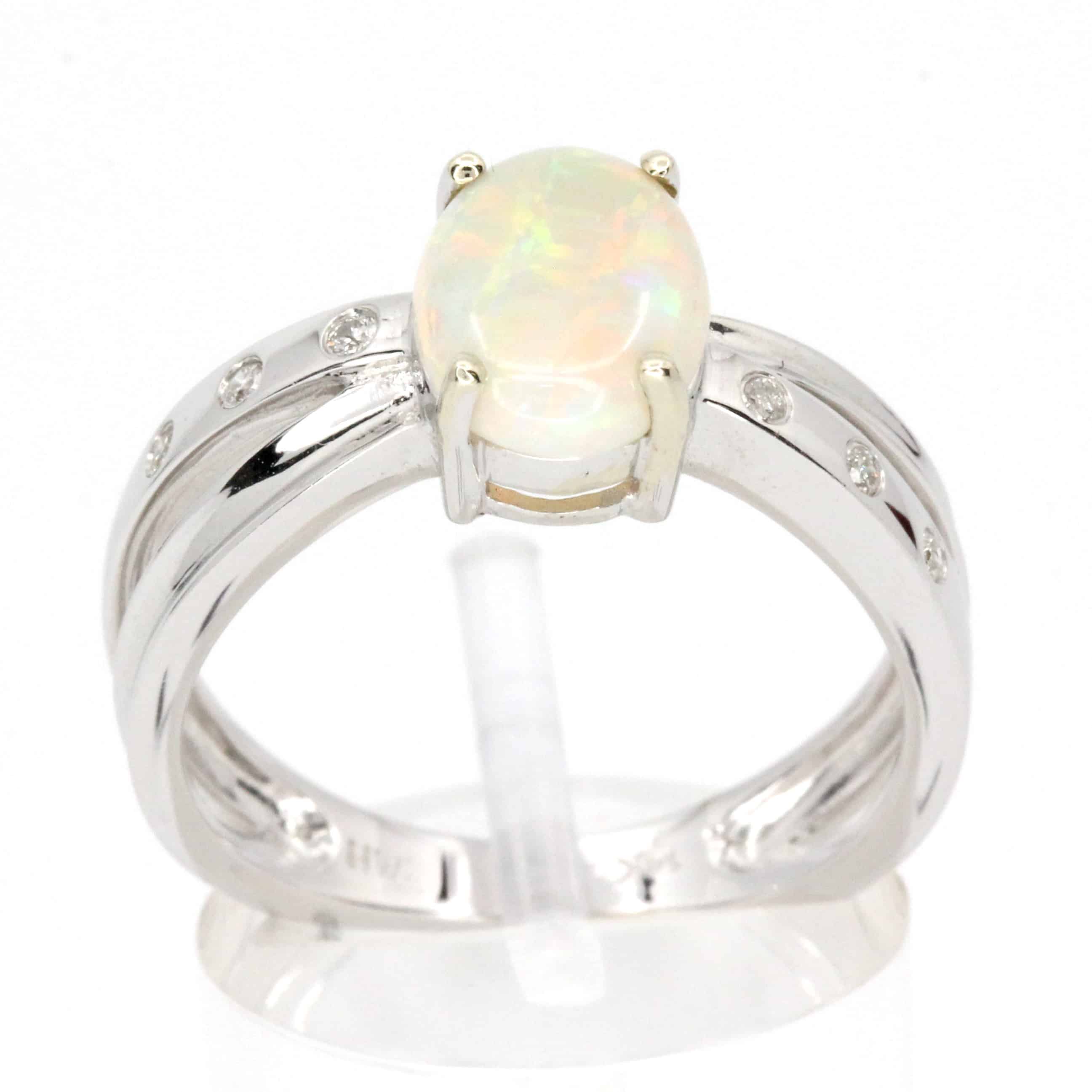 18kt Yellow Gold cluster Black Crystal Opal 0.91ct with Diamonds ring –  Masterpiece Jewellery Opal & Gems Sydney Australia | Online Shop