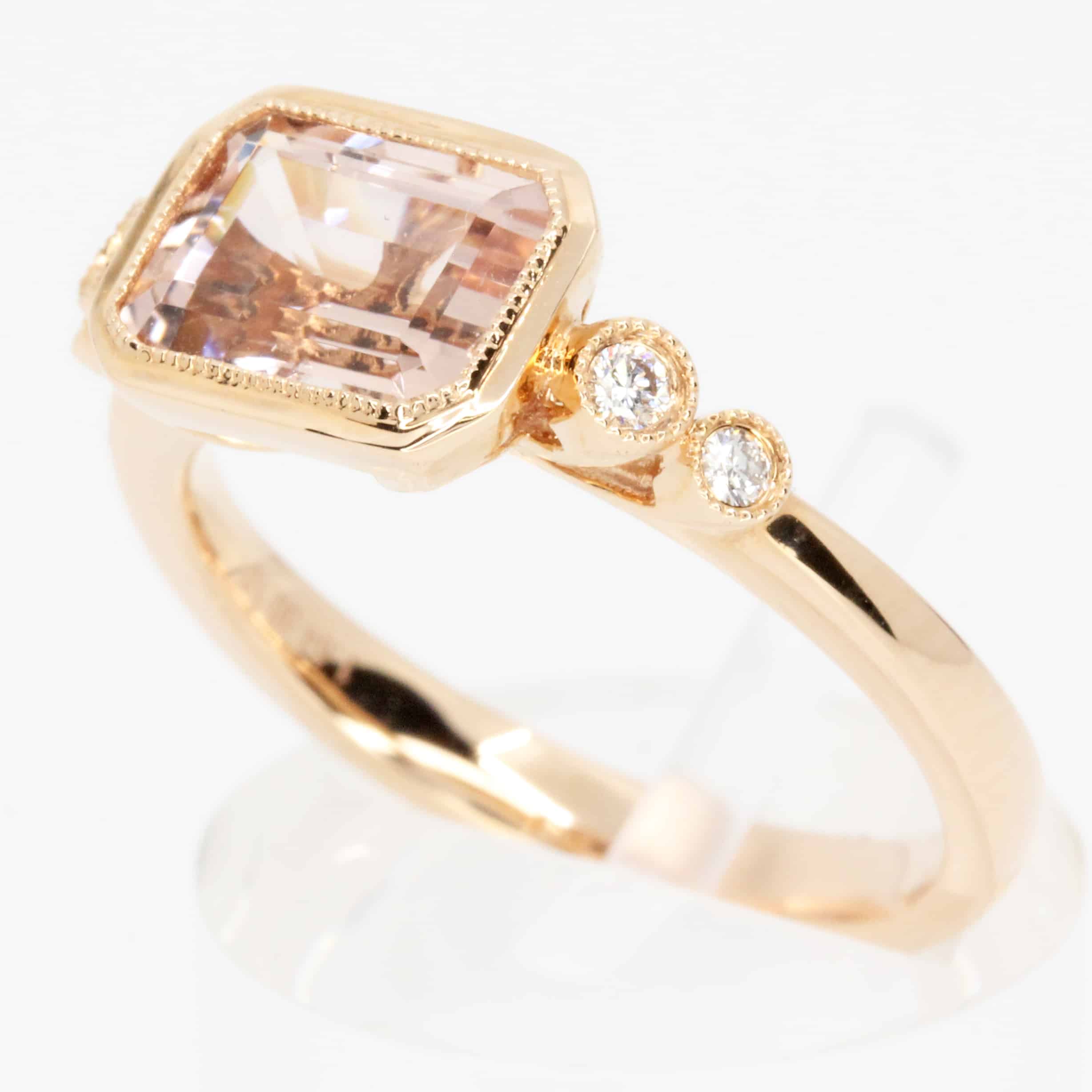 square morganite ring