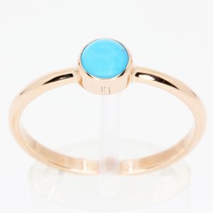 blue stone with diamond gold ring