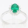 emerald green diamond ring