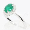 emerald green diamond ring