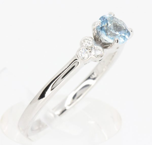 coloured diamond white gold ring