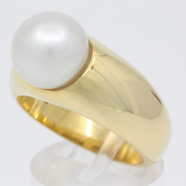 white south sea pearl ring set