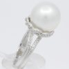 pearl ring with diamonds ring