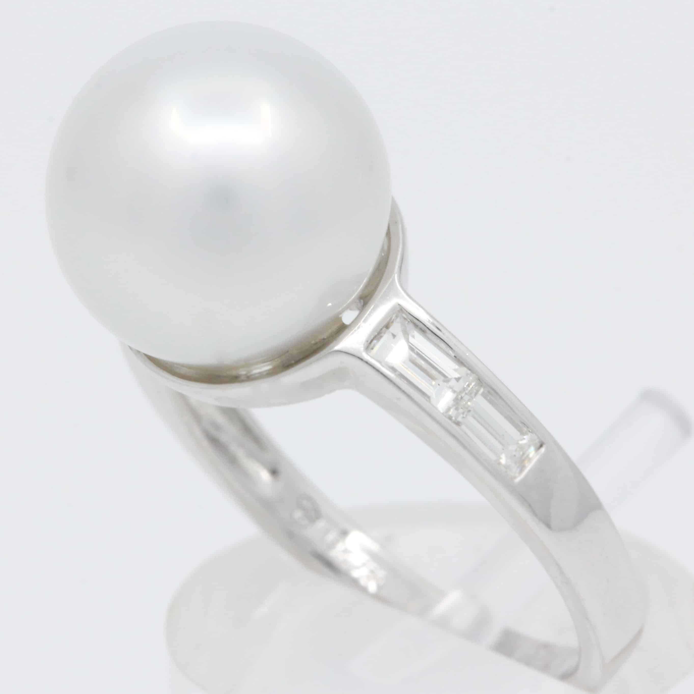 white south sea pearl diamond ring
