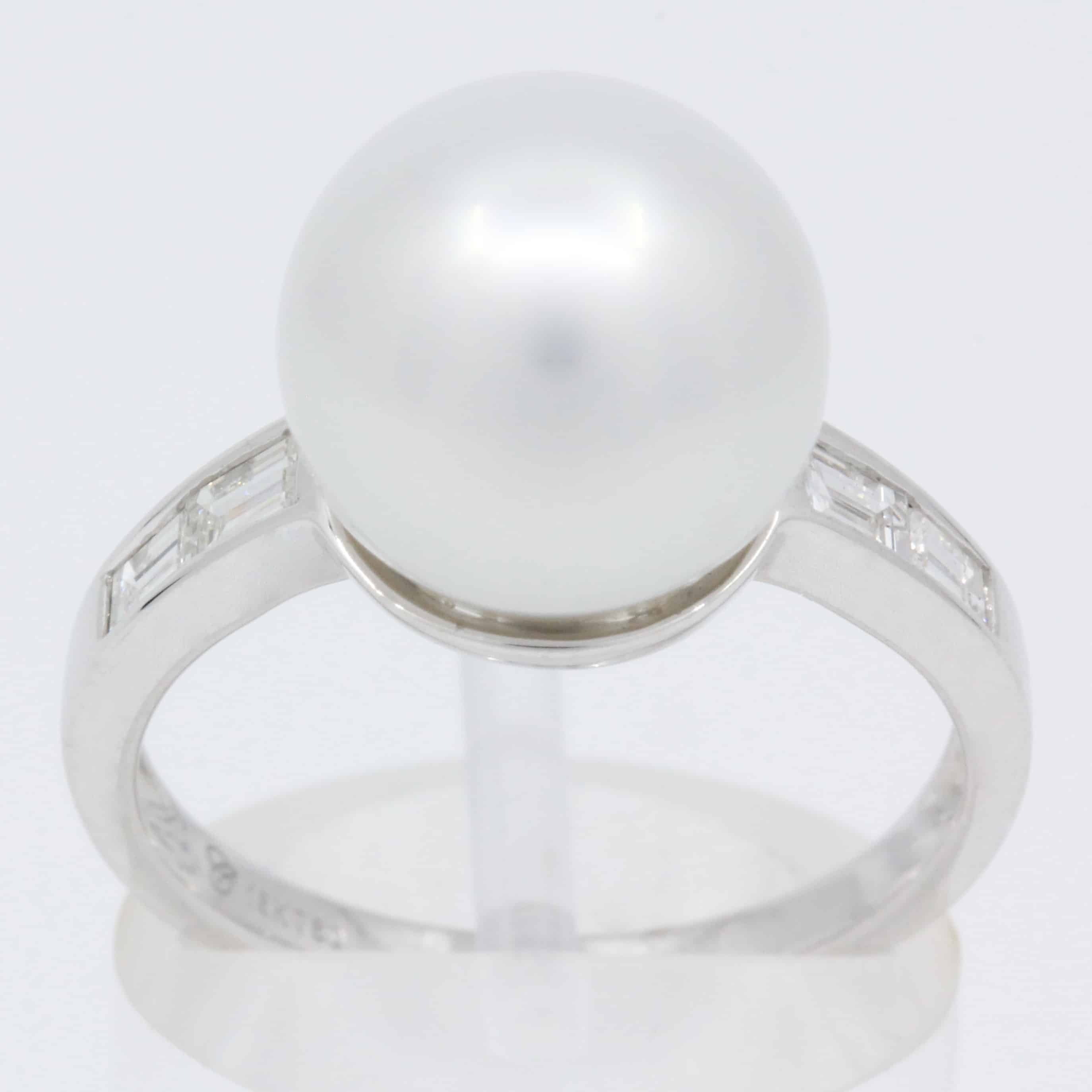 white south sea pearl diamond ring