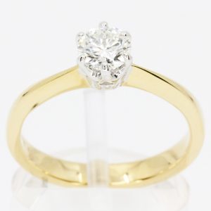 diamond yellow gold ring