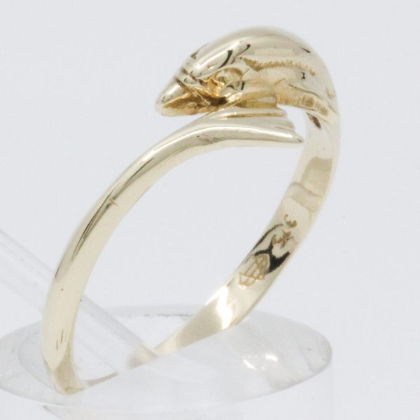 Tri-Color Jumping Dolphins Open Band Ring | Factory Direct Jewelry
